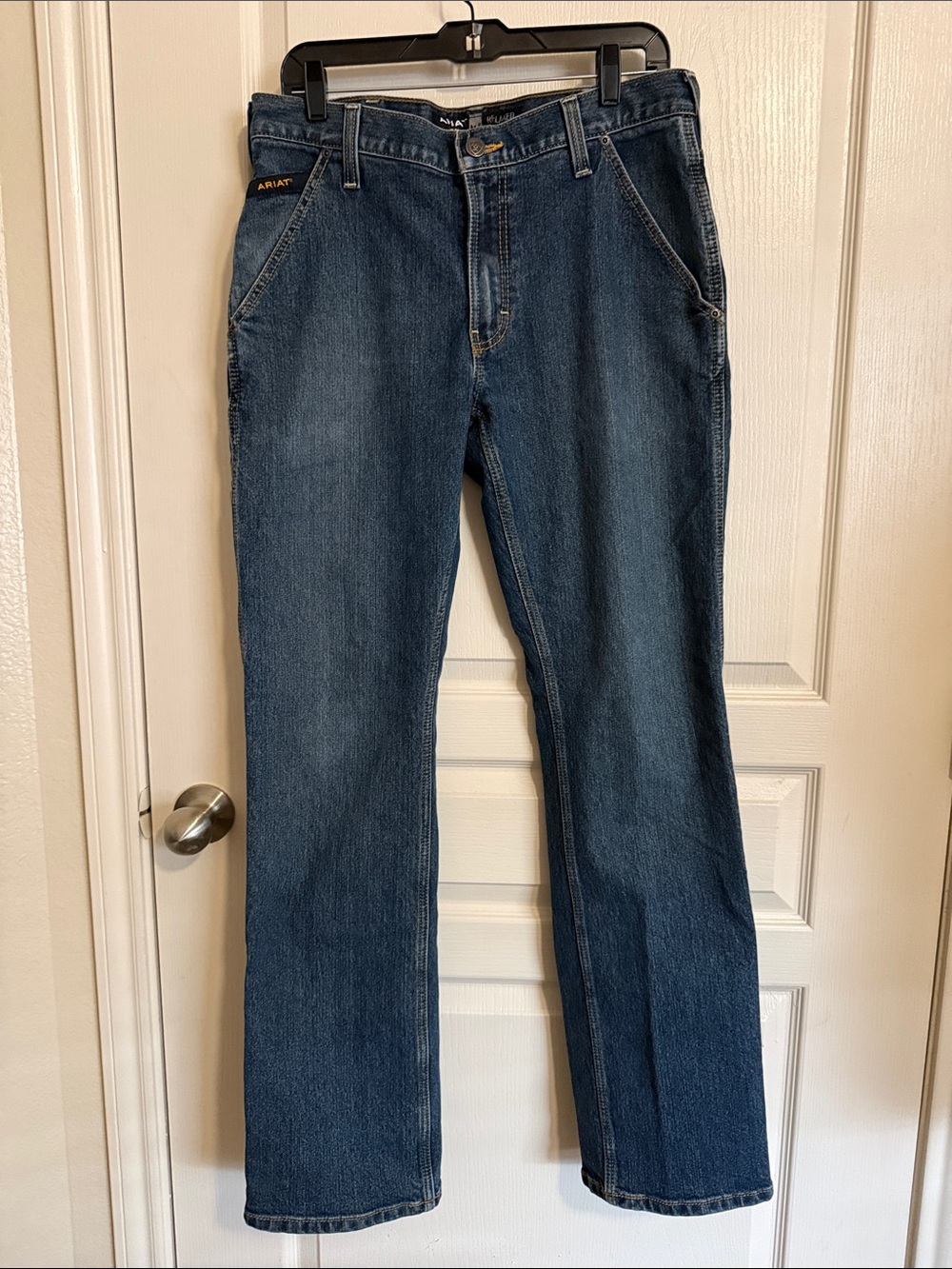 Ariat Rebar Men's Indigo Relaxed Boot Bootcut Jeans Sz 32/34